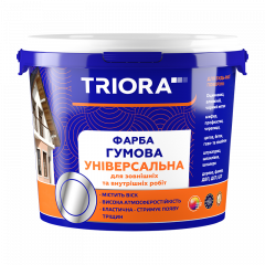 TRIORA Фарба гумова універсальна 1.2 кг 26 RAL 6005 Темно-зелений