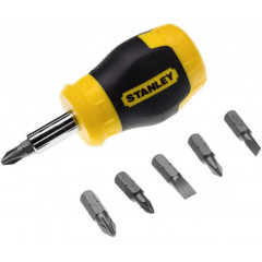 STANLEY Викрутка Multibit Stubby 6 змінних біт