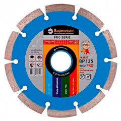 BAUMESSER Круг алмазний відрізний 1A1RSS/C3 125x2.2/1.4x8x22.23-10L-HIT Ziegelstein PRO