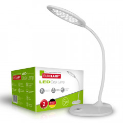 EUROLAMP Світильник LED настільний металевий+скло хайтек 5W 5300-5700K білий